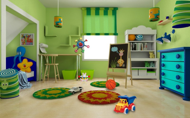 اتاق کودک سبز