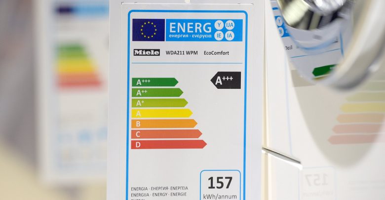 برچسب انرژی در ماشین لباسشویی