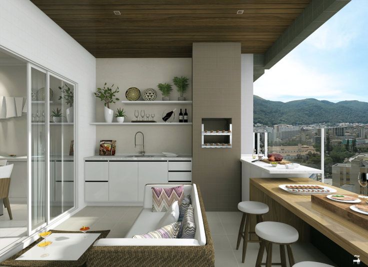 طراحی آشپزخانه در تراس
