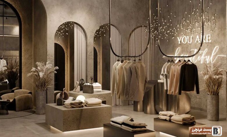 طراحی مغازه پوشاک مدرن برای جذب مشتری بیشتر