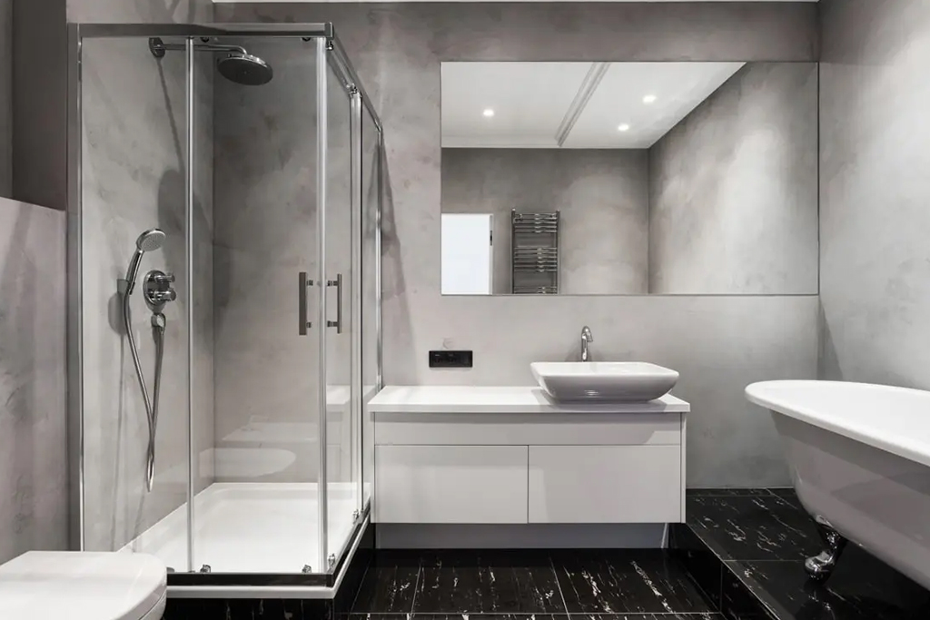 نمونه کار اجرای میکروسمنت سرویس بهداشتی